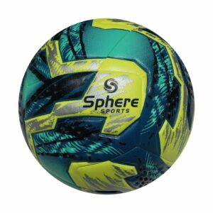 Sphere Blaze Training Football Size 5 - Teal Yellow TPU TPE Foam Hybrid Seam-Sealed