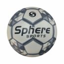 Sphere Titan Training Football Size 5 - White Grey Hand-Stitched PVC Seam-Sealed