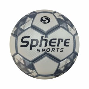 Sphere Titan Training Football Size 5 - White Grey Hand-Stitched PVC Seam-Sealed