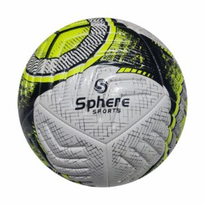 Sphere Vortex Training Football Size 5 - White Yellow Black TPU Hybrid Seam-Sealed