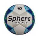 Sphere Apex Match Football Size 5 - White Blue Green Hand-Stitched Korean PU Seam-Sealed